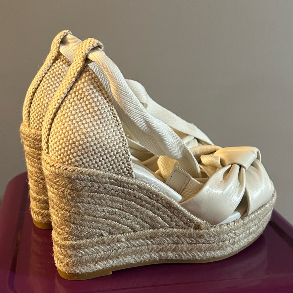 Cole Haan Cloudfeel Hampton Wedge Jute Heel Leather Sandals - Picture 8 of 16